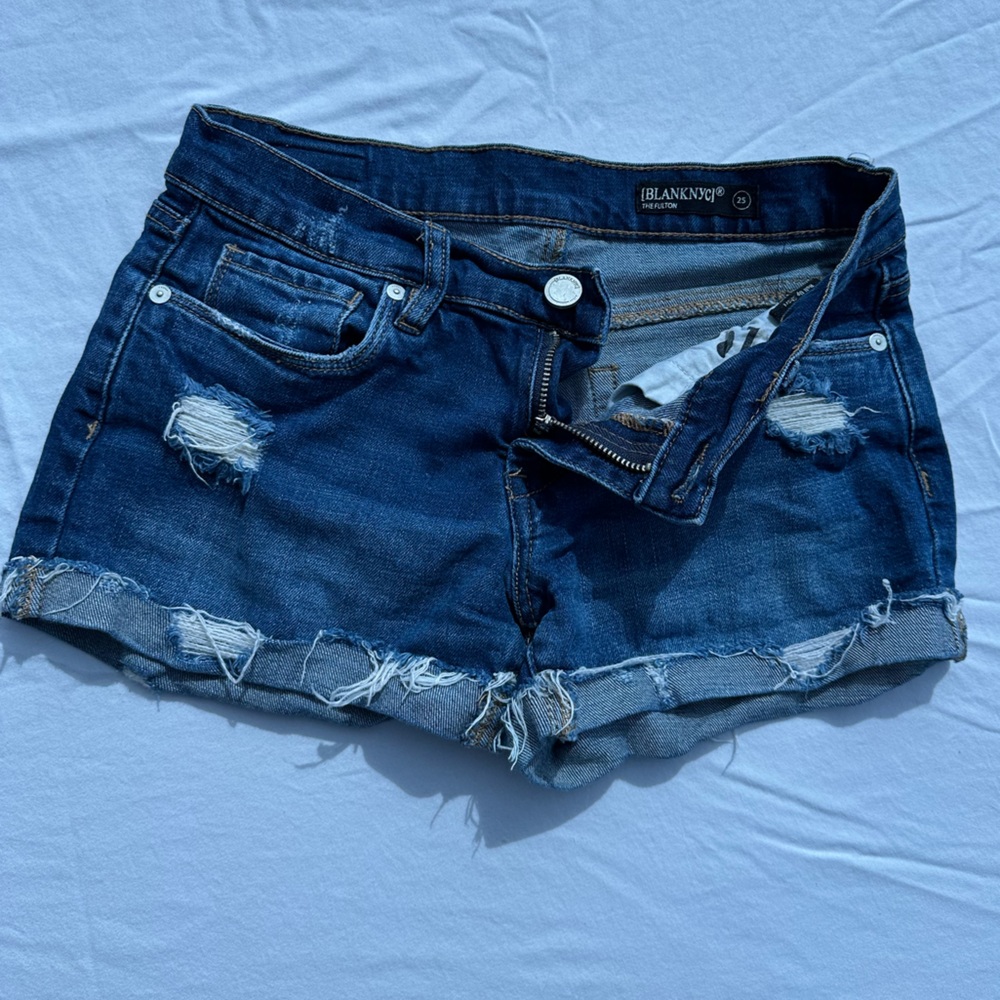 Blank NYC Light Blue Denim Shorts